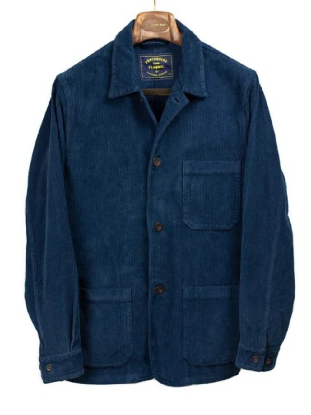 Portuguese Flannel  Labura chore coat in navy cotton corduroy